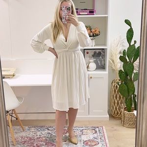 Brand new longsleeve cream midi dress